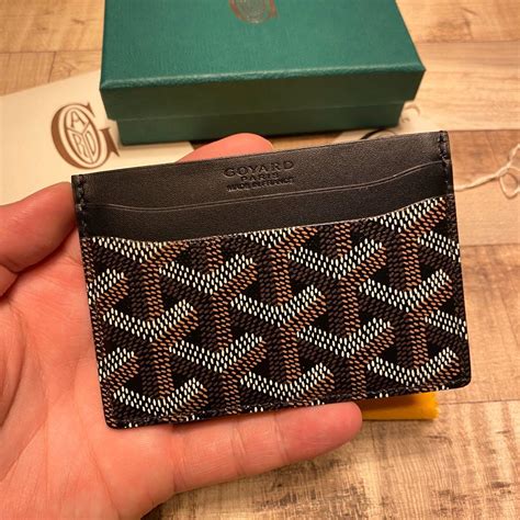 goyard saint sulpice card holder goyardine black|Goyard saint sulpice card wallet.